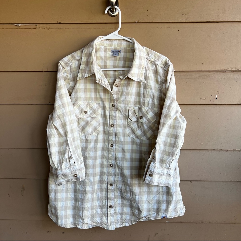 Carhartt Gingham Button Down Shirt - Size XL 16/18